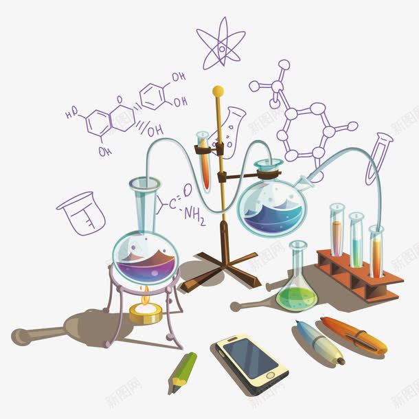 实验器材png免抠素材_新图网 https://ixintu.com 化学研究 医学研究记录 科学研究工具 科研 试管工具