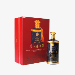 红色酒瓶子红色茅台酒包装盒高清图片