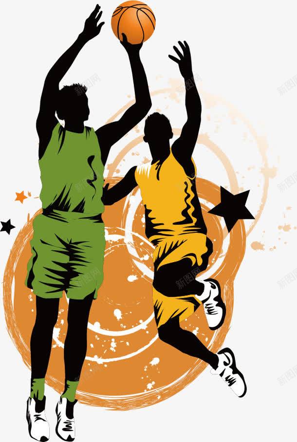 篮球比赛png免抠素材_新图网 https://ixintu.com 人物剪影 体育运动 投篮 篮球 篮球比赛 篮球比赛海报