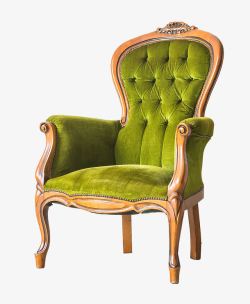 普通靠背沙发绿色欧式椅子高清图片