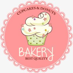 烘焙坊卡通蛋糕食品标签高清图片