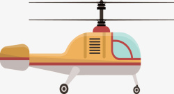彩色直升机黄色直升机矢量图高清图片