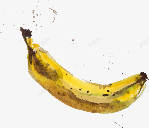 手绘香蕉png免抠素材_新图网 https://ixintu.com PNG图 PNG图下载 创意卡通 卡通插图 发霉的香蕉 手绘 插图 水果插图 香蕉