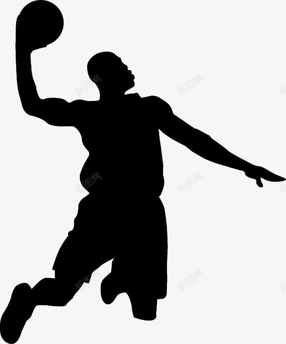 黑色篮球运动员剪影奥运会png免抠素材_新图网 https://ixintu.com 剪影 奥运会 篮球 运动员 黑色