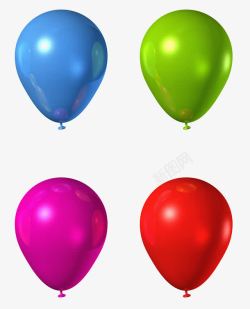 绿色皮球玩具4个气球高清图片
