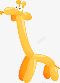 长颈鹿玩具黄色卡通气球长颈鹿高清图片