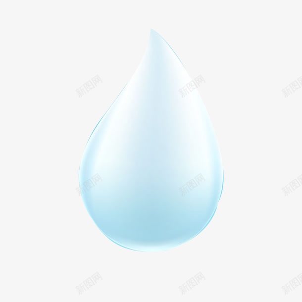 蓝色的水滴png免抠素材_新图网 https://ixintu.com 形状 水滴 水滴型 浅色 蓝色