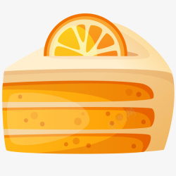 蛋糕橙子夹心蛋糕插画高清图片