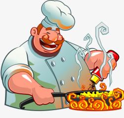 厨房厨师炒菜2017卡通做饭厨师高清图片