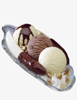牛奶饮品背景巧克力冰淇淋球高清图片