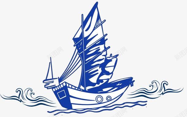 帆船航行png免抠素材_新图网 https://ixintu.com 前进 卡通 大海 帆船 手绘 航行 船坞 轮船 风浪