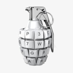 灰色按键键盘手榴弹高清图片