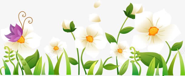 春天紫白色植物花朵png免抠素材_新图网 https://ixintu.com 春天 植物 白色 花朵