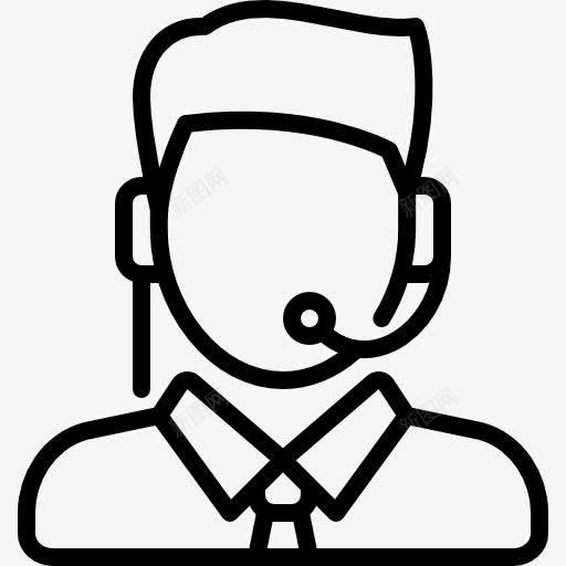 管理员图标png_新图网 https://ixintu.com 业务 人 客户服务 电话销售 管理logo 领带 麦克风