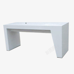 可伸缩白色烤漆化妆桌木质展台展示桌高清图片