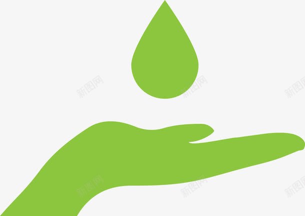 环保绿色手接水滴图标png_新图网 https://ixintu.com 图标 标志 标识 环保 环保标准 环保标志 生态环保 绿色图标 绿色环保logo 绿色生态环保 节能