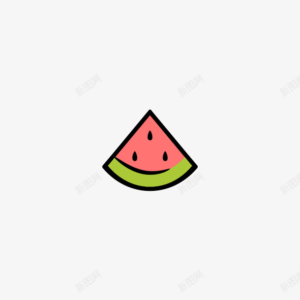手绘卡通水果图标png_新图网 https://ixintu.com 卡通 图标 手绘 水果 西瓜