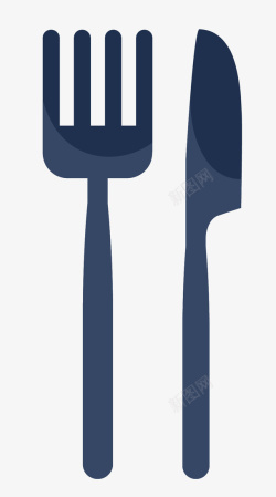 手绘叉子叉具手绘卡通餐叉叉子牛排叉图标高清图片