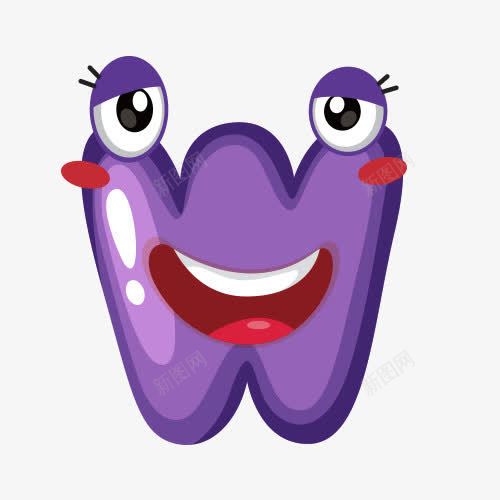 Wpng免抠素材_新图网 https://ixintu.com 光泽 卡通 可爱 字母 眼睛