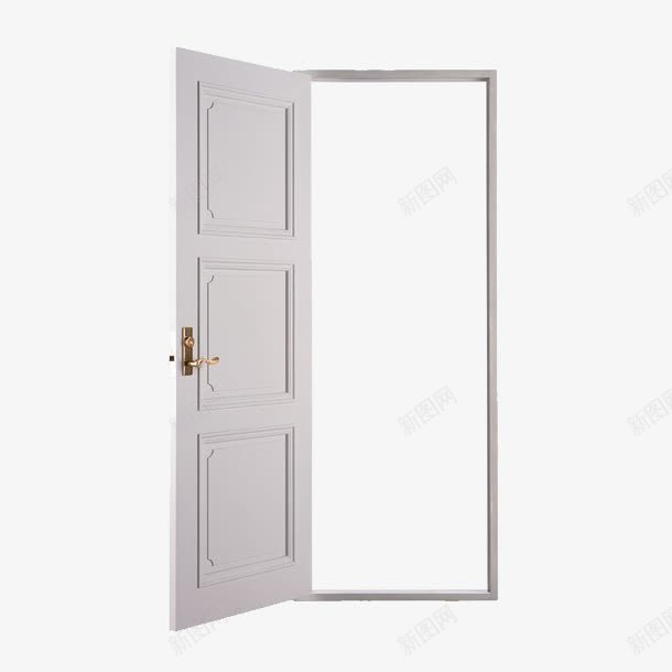 白色门框的门png免抠素材_新图网 https://ixintu.com 家居 木制门 白色 门框 防盗
