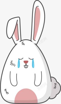 兔生肖伤心的小白兔高清图片