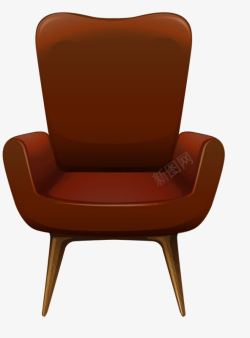 靠背沙发椅红色沙发椅子高清图片