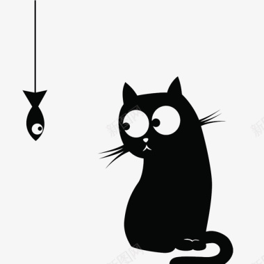 卡通萌萌的小猫咪和小老鼠的PS图标图标