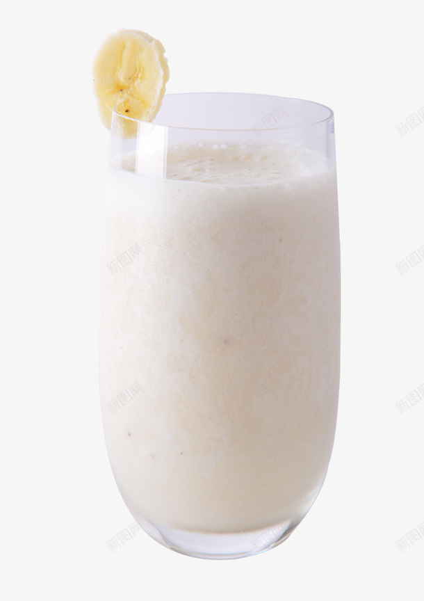 美味的香蕉牛奶实物png免抠素材_新图网 https://ixintu.com 产品实物 夏日 牛奶 玻璃杯 白色 饮品 香蕉片 香蕉牛奶