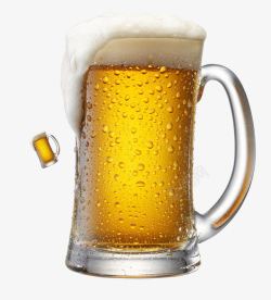啤酒杯黄色杯中啤酒高清图片