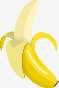 非洲香蕉剥开的美味香蕉矢量图高清图片