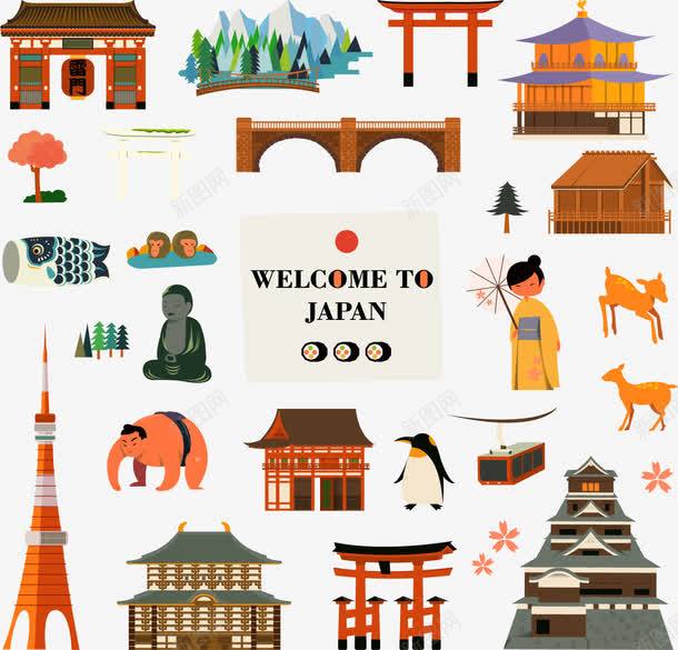 日本民族传统元素png免抠素材_新图网 https://ixintu.com 传统文化 旅游 日本元素