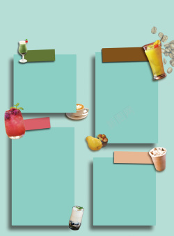 餐饮开业扁平化奶茶店菜单宣传单高清图片