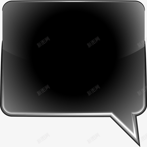 简约黑色对话框png免抠素材_新图网 https://ixintu.com 小清新对话框 水彩 渐变 简约对话框 简约方框 黑色对话框