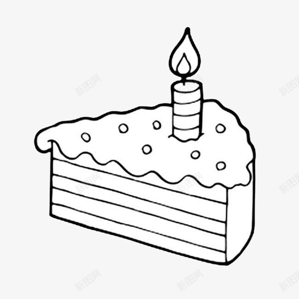 蛋糕简笔画食物png免抠素材_新图网 https://ixintu.com 简笔画 简笔画食物 简约风格 美食 蛋糕 装饰图案 食物