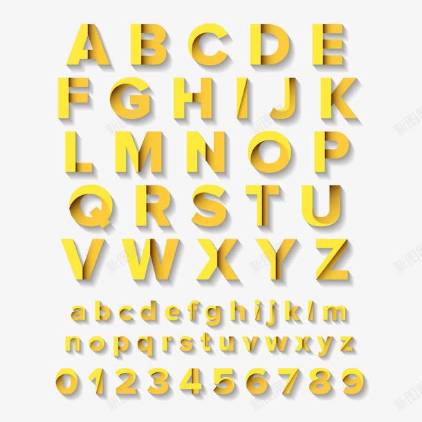 62个金色字母与数字png免抠素材_新图网 https://ixintu.com 金色字母 金色数字