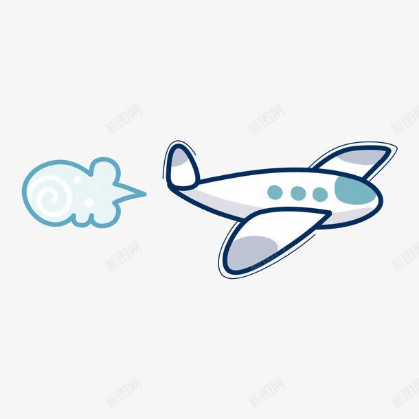 飞机png免抠素材_新图网 https://ixintu.com 卡通 线稿 飞机 飞机动画 飞行