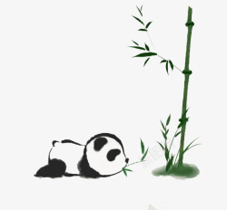淡竹叶竹子和熊猫高清图片