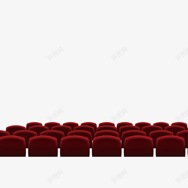 红色椅子png免抠素材_新图网 https://ixintu.com PNG免抠图下载 剧院 坐位 坐席 座位 座椅 舞台 装饰 观众席