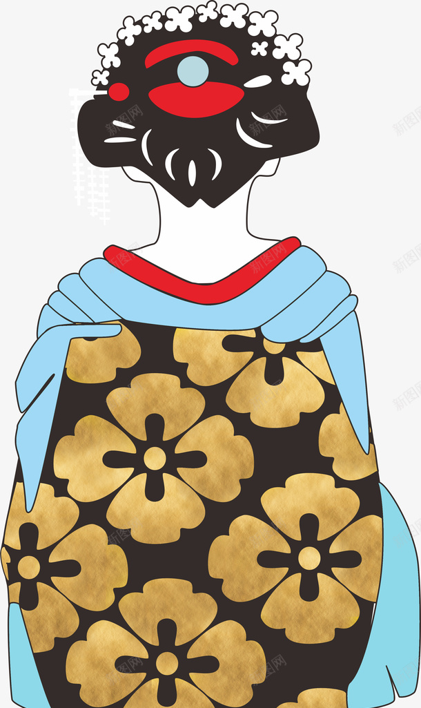 日本女人和服背影图png免抠素材_新图网 https://ixintu.com 人物 卡通 和服 女人 日本女人 服装 漂亮的