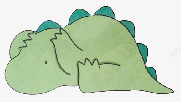 绿色小恐龙png免抠素材_新图网 https://ixintu.com 卡通 可爱 小恐龙 手绘 简笔画恐龙 绿色