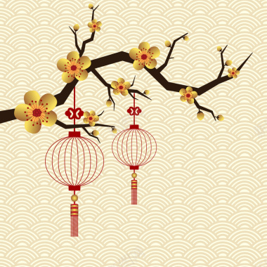 中式喜庆节日灯笼矢量背景背景