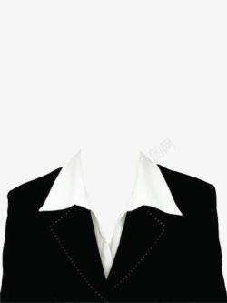 白衬衣黑色衣服素材