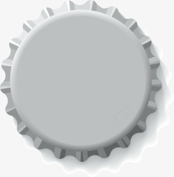 会员啤酒徽章灰色简约瓶盖高清图片