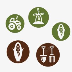 农作物工具农业生产相关图形图标高清图片