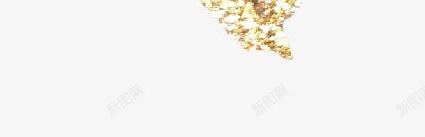 金色树叶png免抠素材_新图网 https://ixintu.com 叶子 树叶 植物 金箔水彩混合 金色