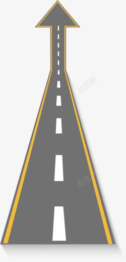 灰色公路公路箭头图标高清图片