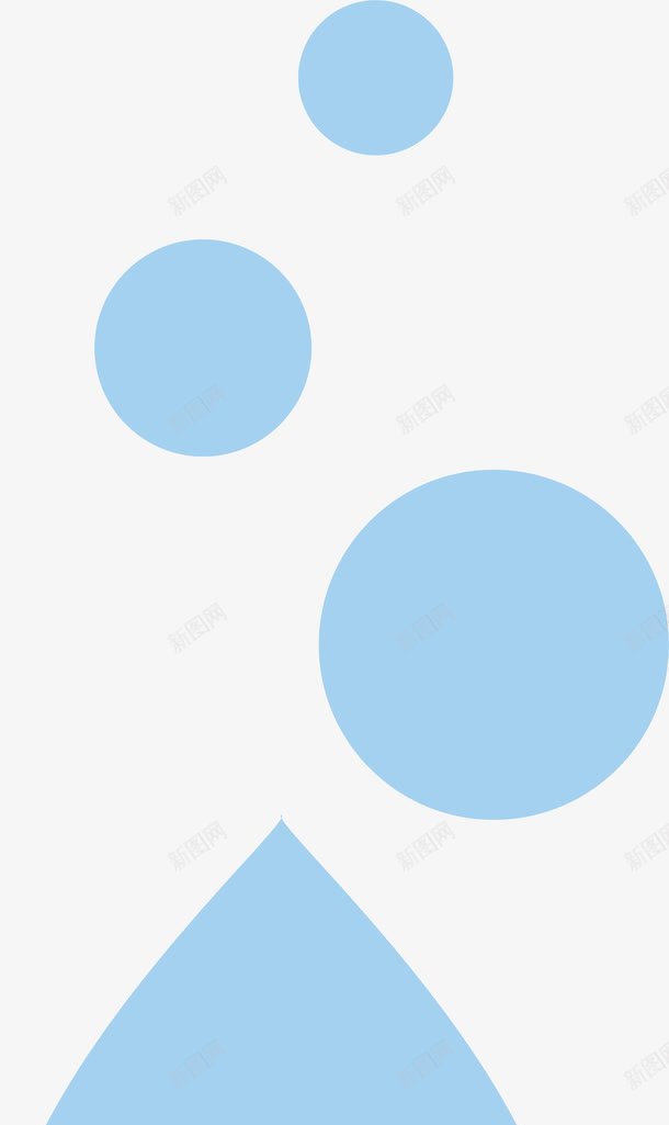 蓝色清新圆圈png免抠素材_新图网 https://ixintu.com 流体 液体 清新水滴 漂浮图案 简约图案 蓝色圆圈