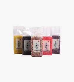糯米胶包装五色糯米饭花米饭特产独立装混合高清图片