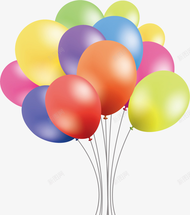 卡通气球png免抠素材_新图网 https://ixintu.com PNG图 PNG图下载 创意卡通 卡通 卡通插图 双十一 彩色气球 插图 气球 节日气球