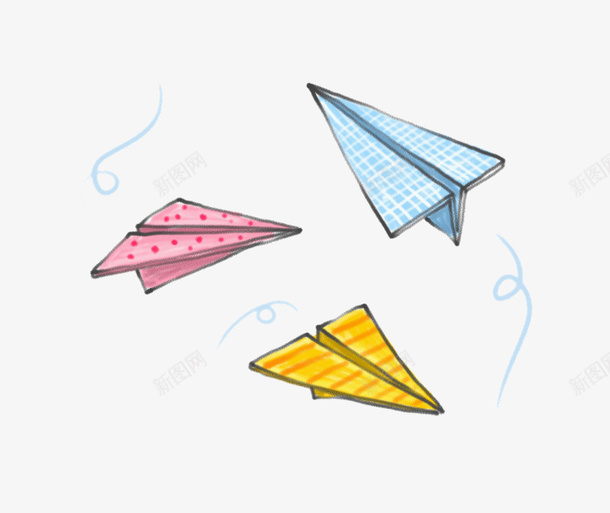 纸飞机卡通插画png免抠素材_新图网 https://ixintu.com 卡通 插画 素材 纸飞机